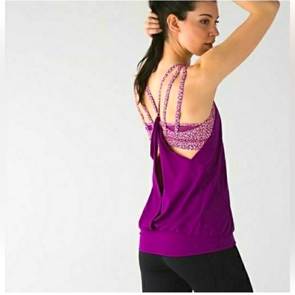 lululemon athletica Tops - NWOT Lululemon Nouveau Limits Tank Regal Plum Mosaic Peach Size 10